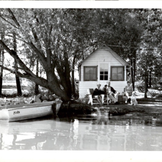 Cabin 2 after it was moved from next to the main building. (See other pictures)