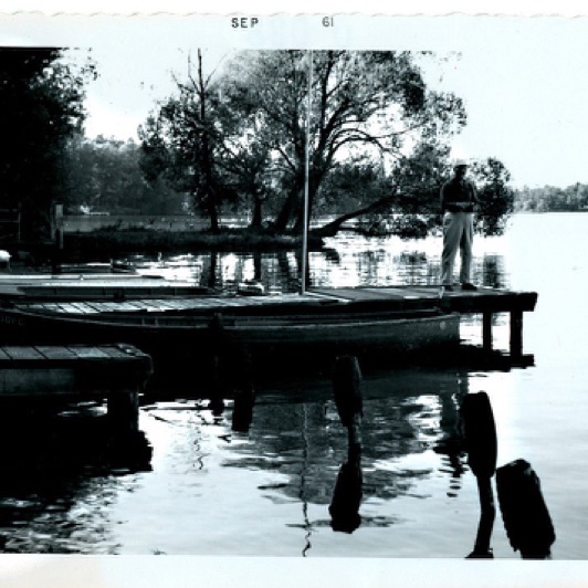 Someone fishing in 1961. If anyone remembers who, let me know.